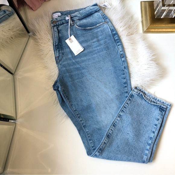 GOOD AMERICAN NWT Good Girlfriend High Denim Jeans NEW With Tags - Picture 7 of 16